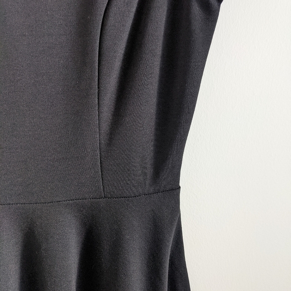 Nwt LBD Black Stretch Ponte Dress with Scallop - Picture 13 of 13